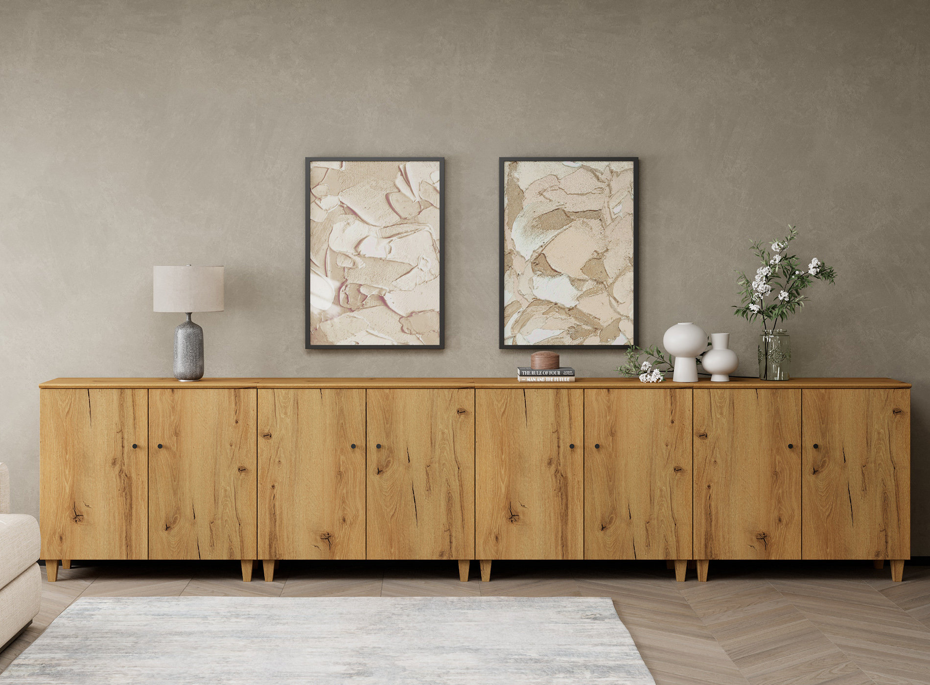 Latitude Run® Lysiane 8-Door Solid and Manufactured Wood Cabinet